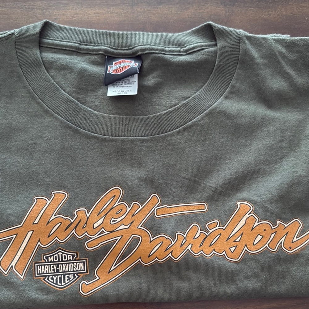 Harley-Davidson Men's Green T-Shirt New Zealand